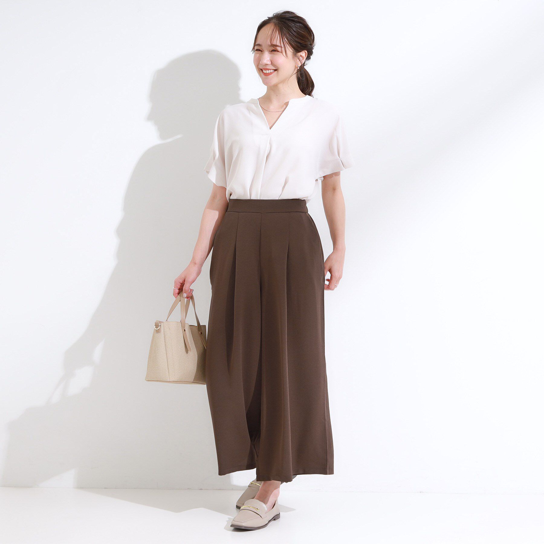 SHOO･LA･RUE「【セットアップ可/ひんやり】下半身カバーにも タックスカーチョ」|その他|