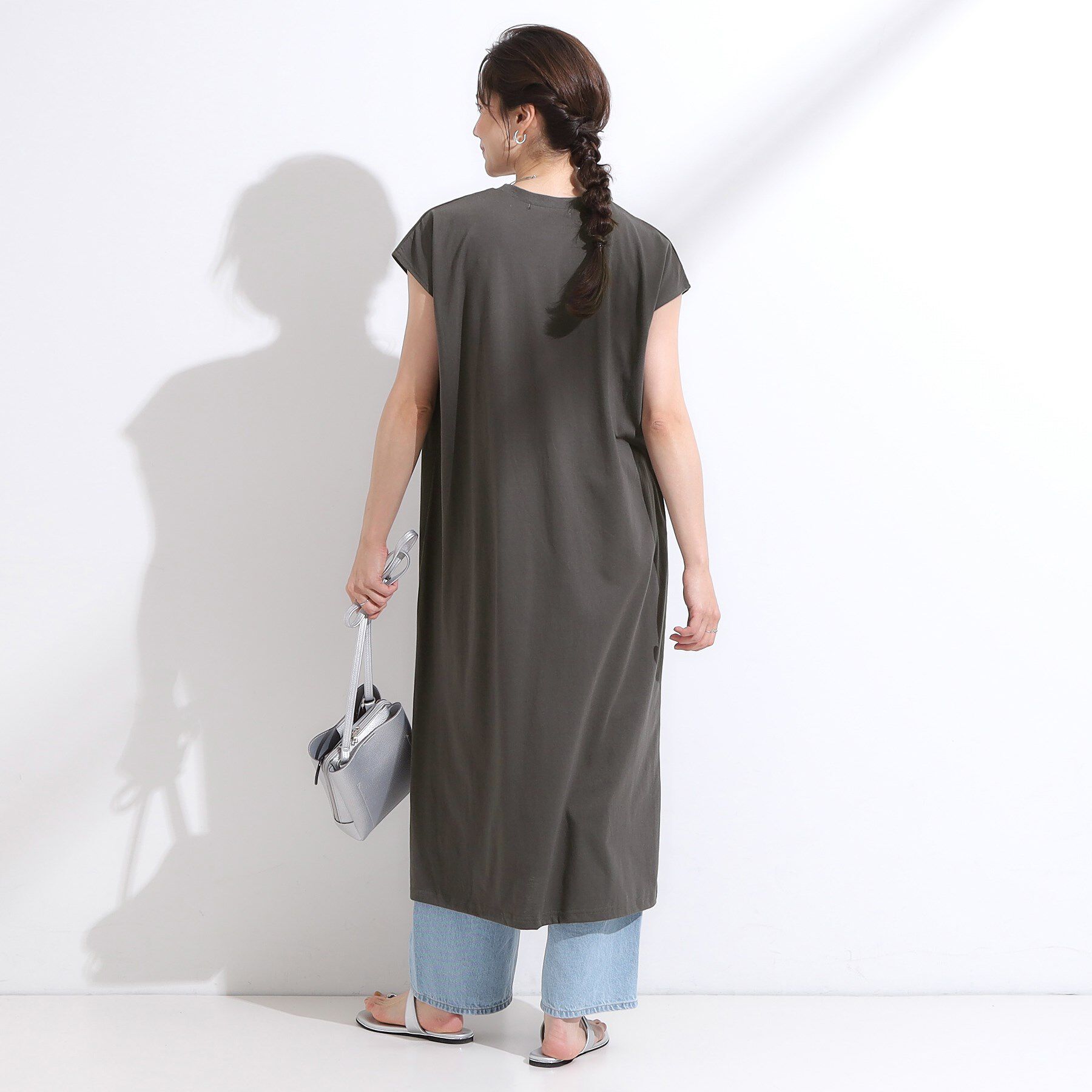 SHOO･LA･RUE「【2点セット】クロシェ編みレースベスト＋Tシャツワンピースセット」|ワンピース|