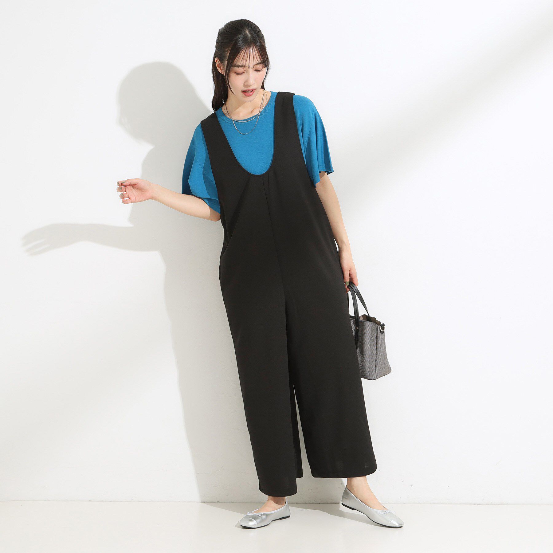 SHOO･LA･RUE「【前後2WAY/洗える】さらっと着られるサロペット」|オールインワン|