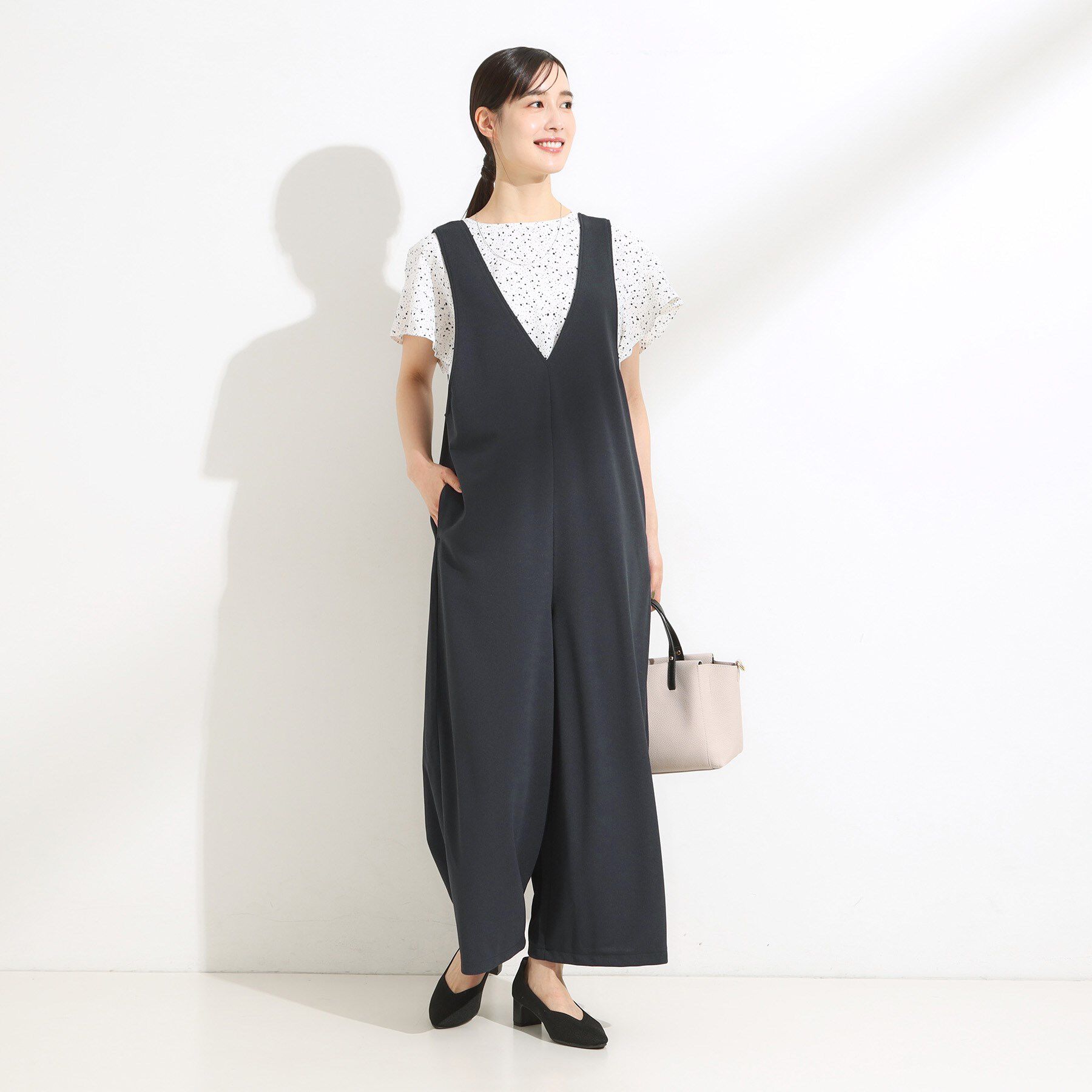 SHOO･LA･RUE「【前後2WAY/洗える】さらっと着られるサロペット」|オールインワン|