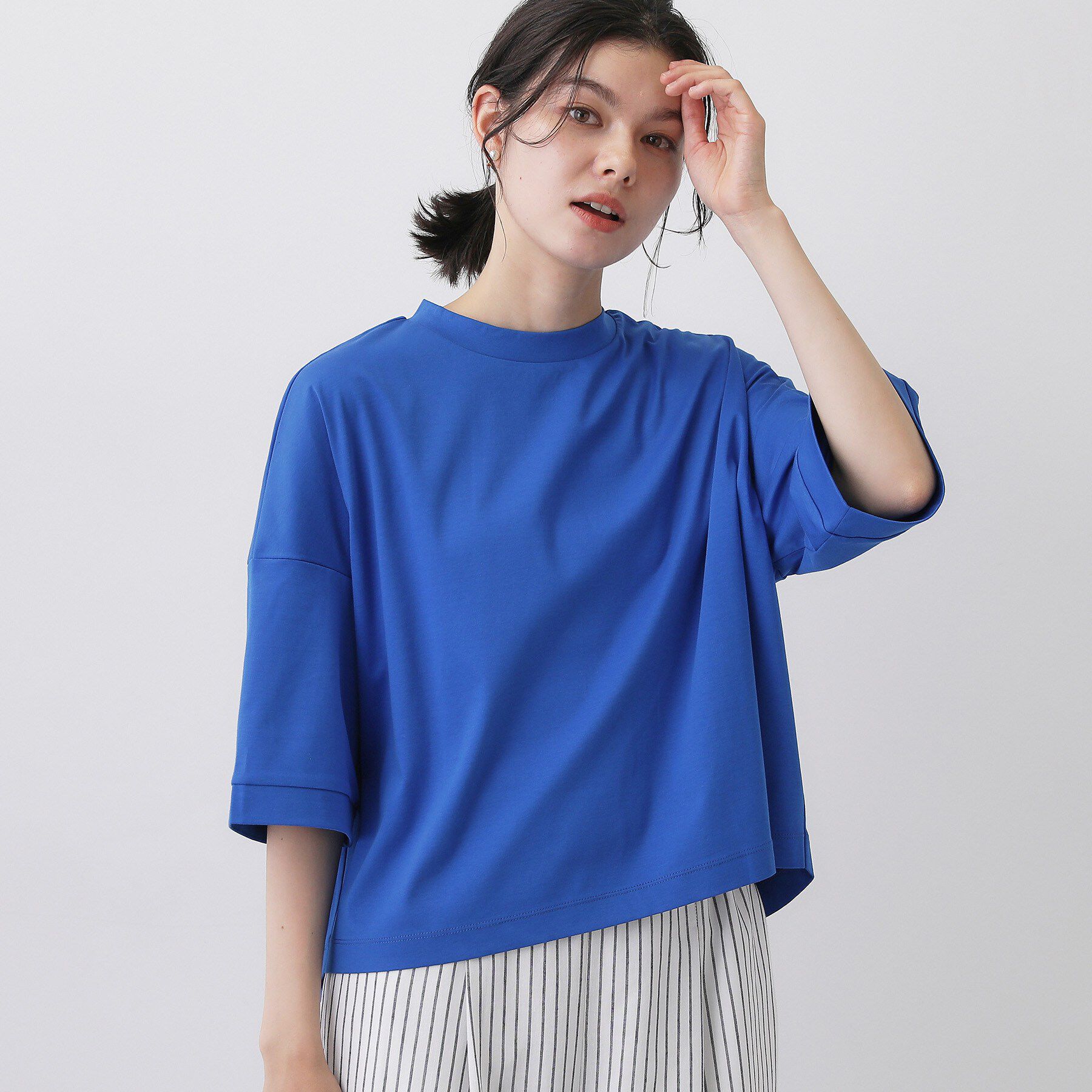 Dessin「【体型カバー】美光沢カットソーボクシーシルエット」|Tシャツ・カットソー|