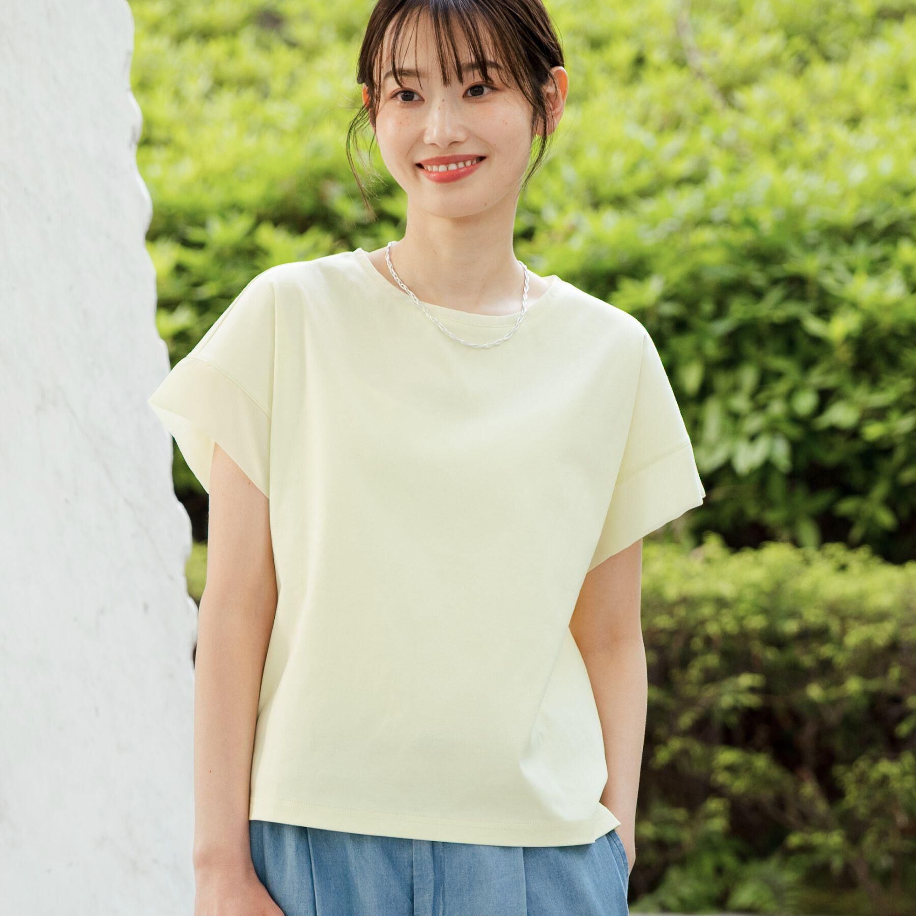 Dessin「【UVカット/接触冷感】美光沢カットソー」|Tシャツ・カットソー|