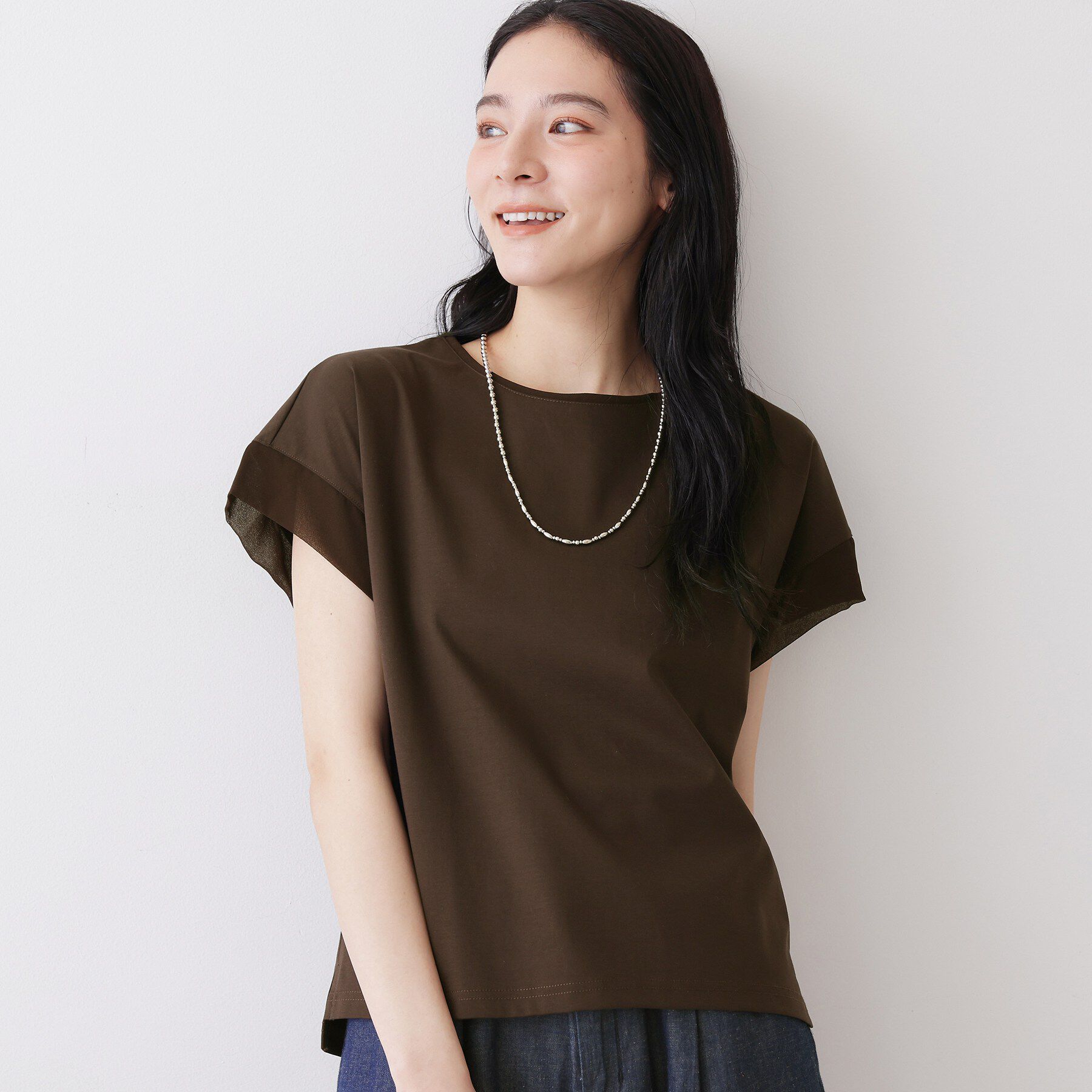 Dessin「【UVカット/接触冷感】美光沢カットソー」|Tシャツ・カットソー|
