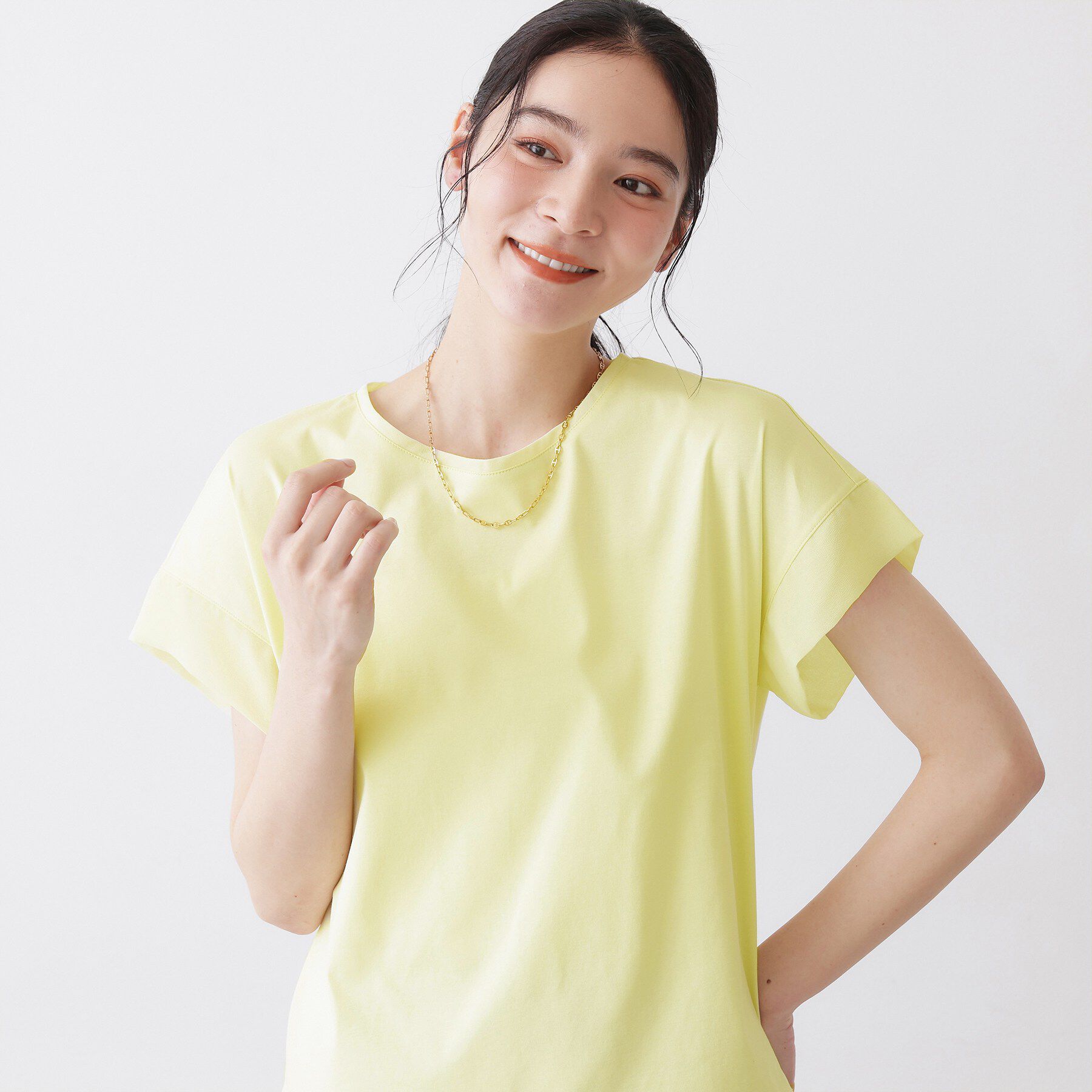 Dessin「【UVカット/接触冷感】美光沢カットソー」|Tシャツ・カットソー|