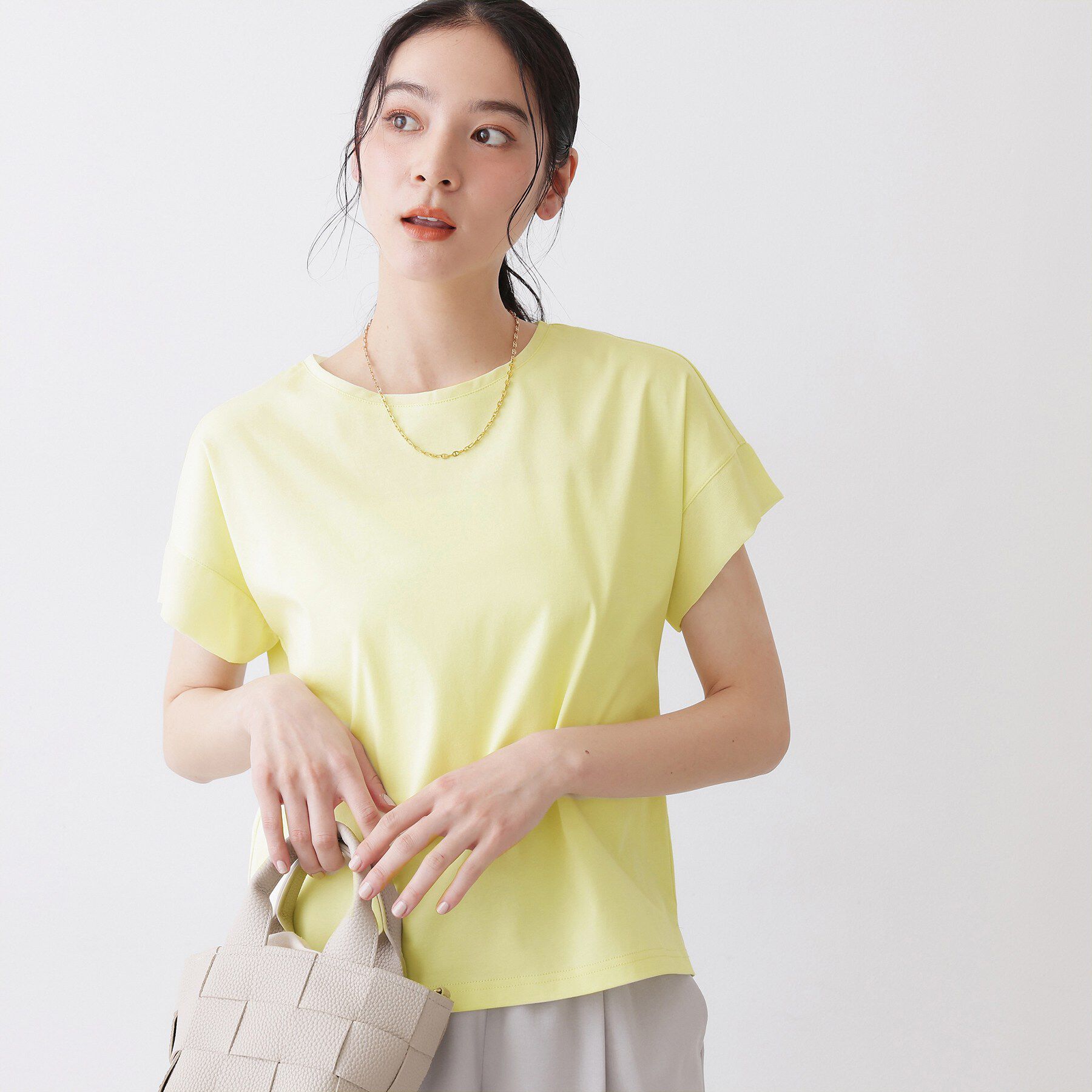 Dessin「【UVカット/接触冷感】美光沢カットソー」|Tシャツ・カットソー|