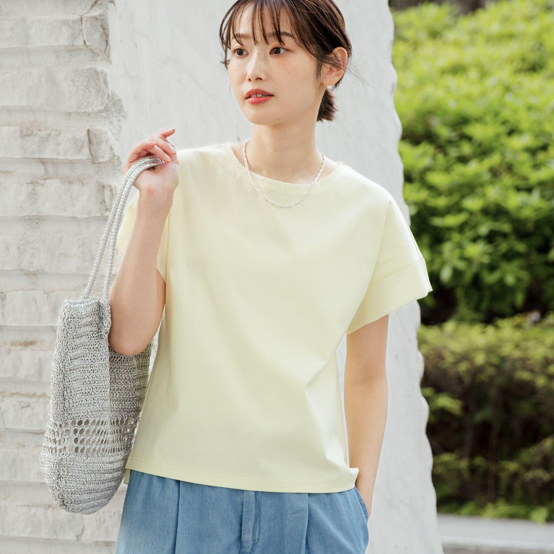 Dessin「【UVカット/接触冷感】美光沢カットソー」|Tシャツ・カットソー|
