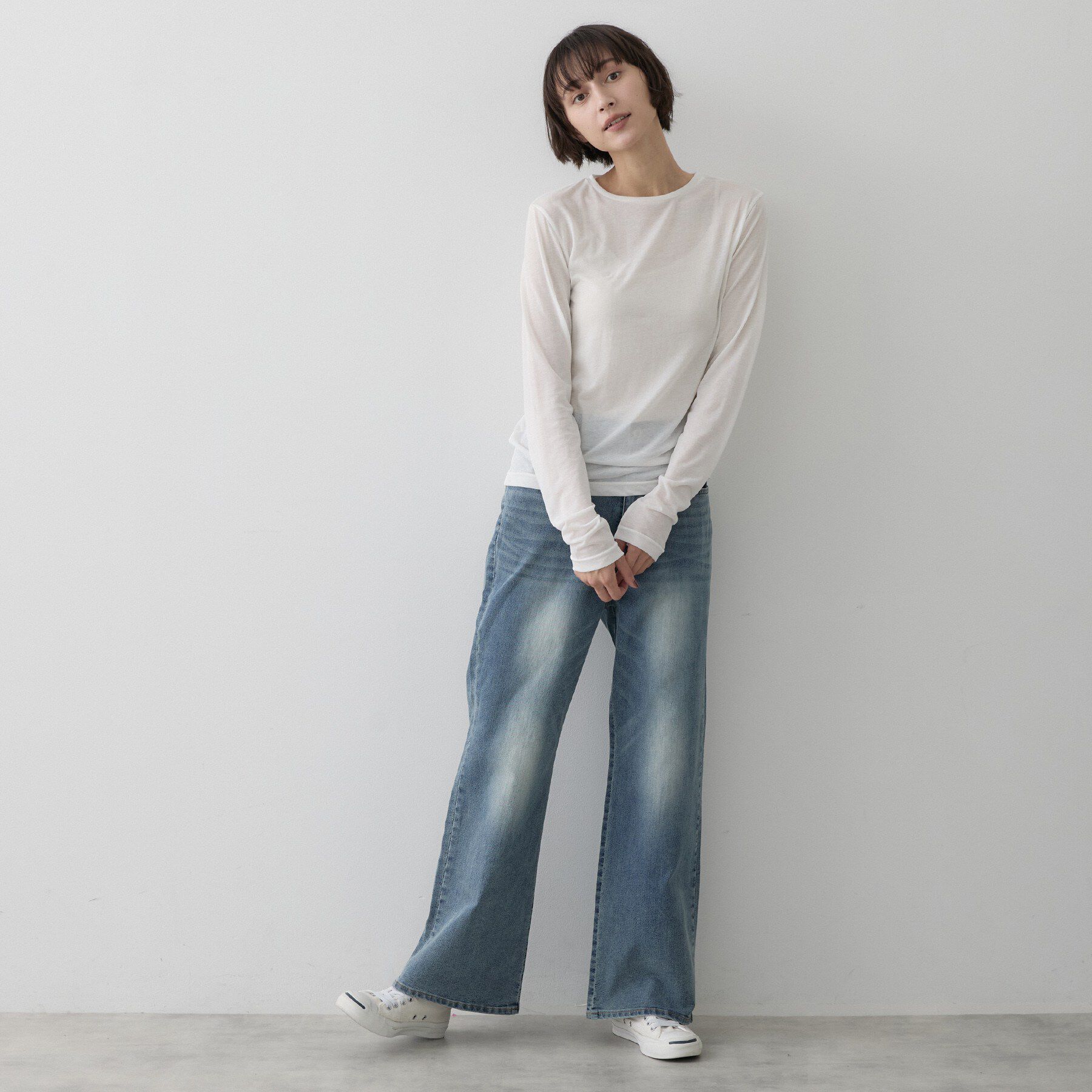 Dessin「クルーネックシアーロングTシャツ」|Tシャツ・カットソー|