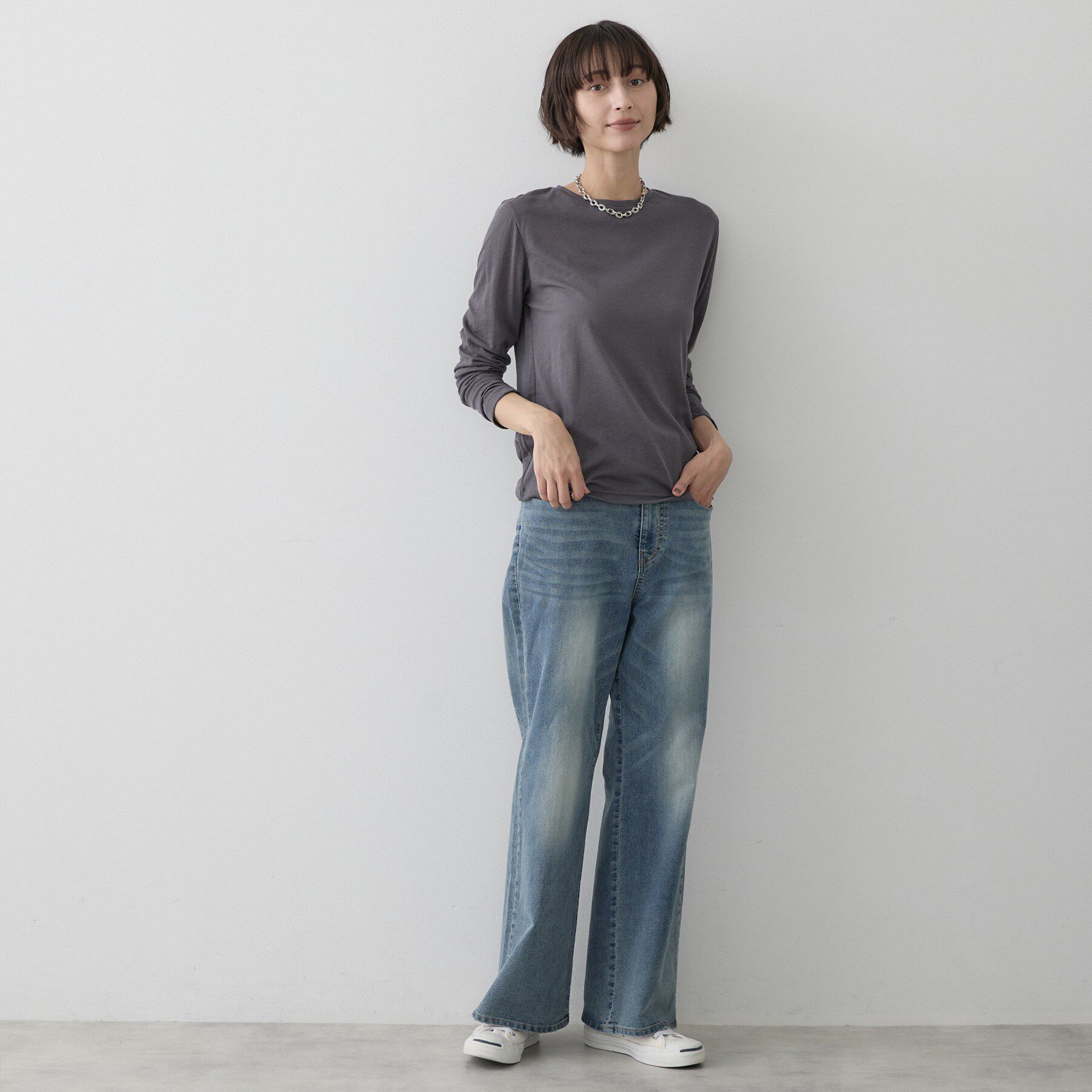 Dessin「クルーネックシアーロングTシャツ」|Tシャツ・カットソー|