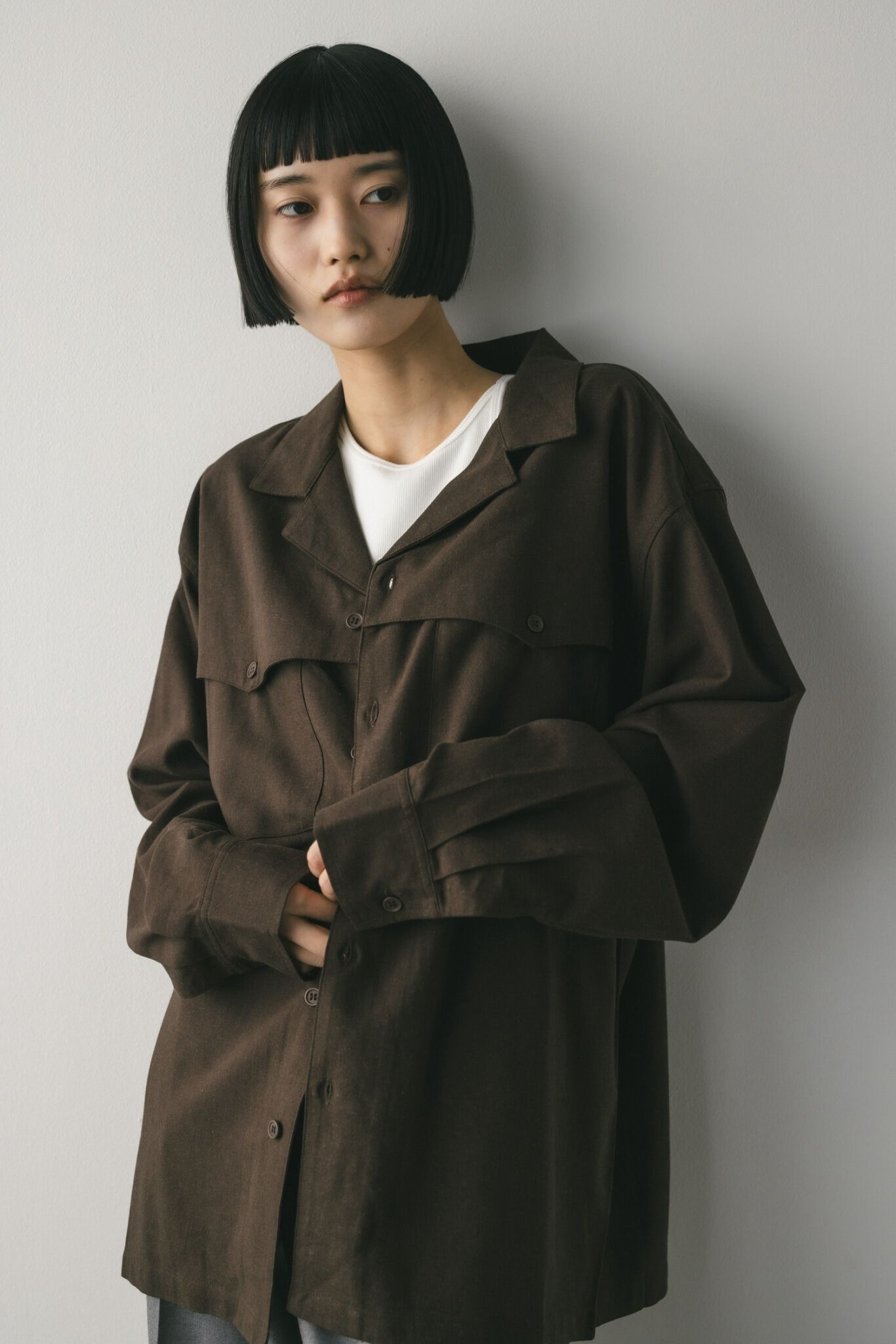 STYLEMIXER「リネンミックスシャツジャケット」|その他|