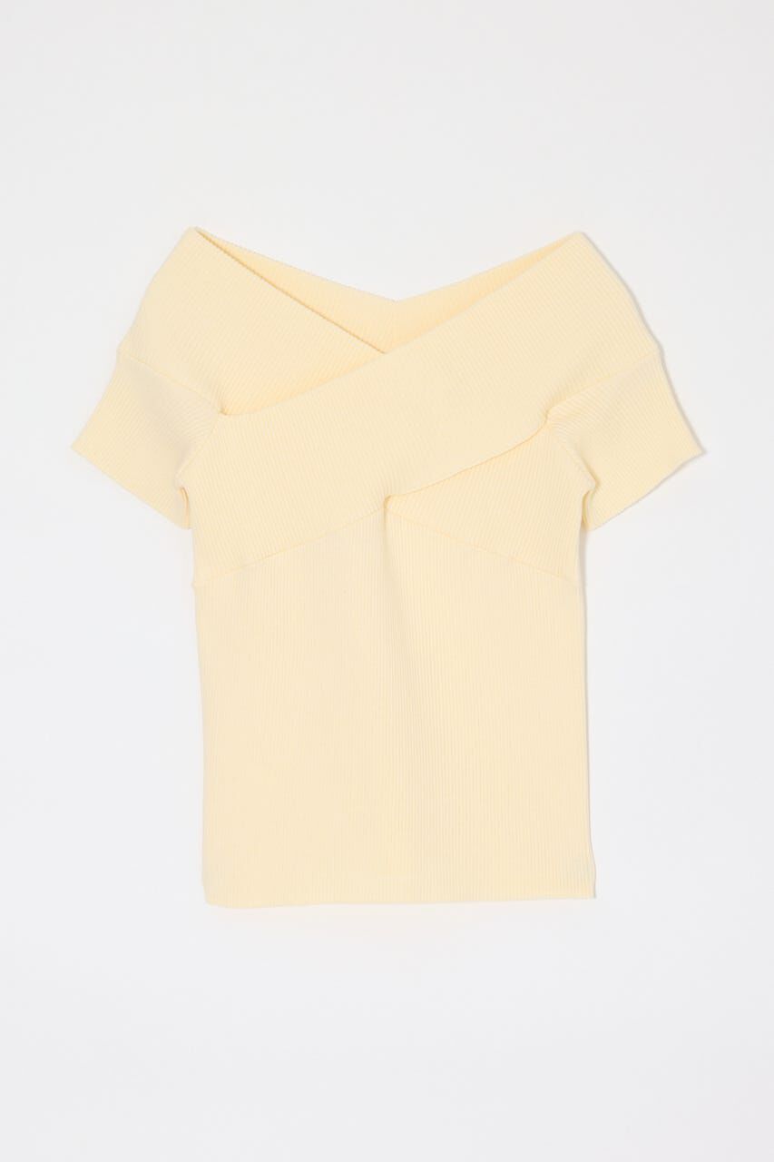 MOUSSY「CROSS OFF SHOULDER トップス」|ニット・セーター|