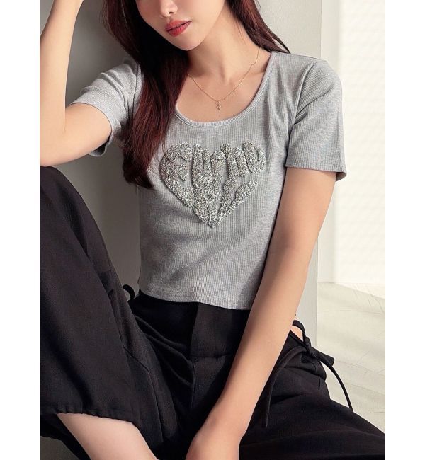 RESEXXY「ルミナスロゴTシャツ」|Tシャツ・カットソー|グレー