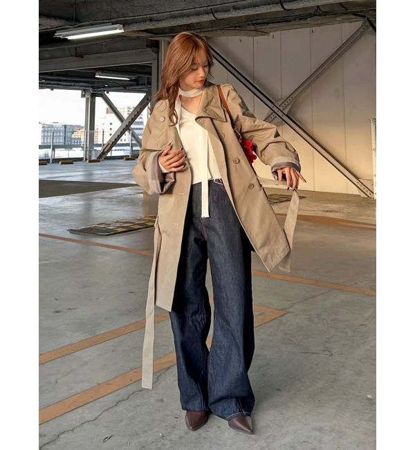 Ungrid「スタンドカラーミドル丈トレンチコート」|トレンチコート|