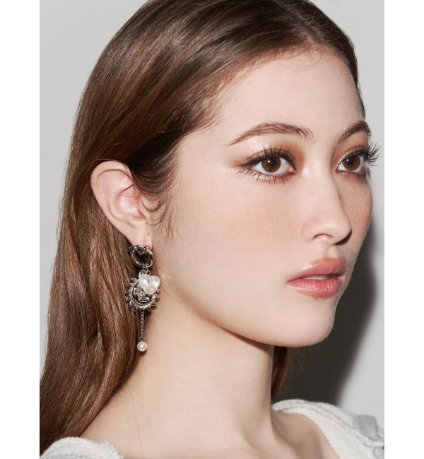 EVRIS「CLEAR HEART SUNNY ピアス」|ピアス|シルバー