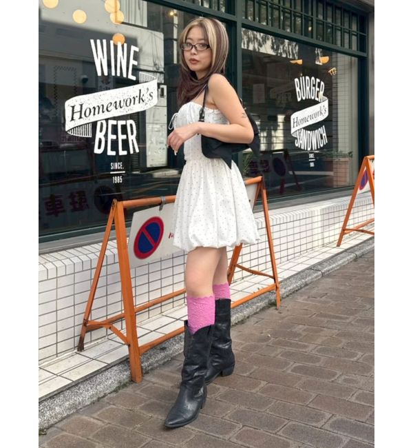EVRIS「コルセットライクバルーンミニキャミワンピース」|ワンピース|