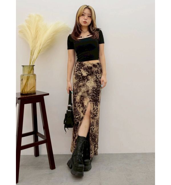 EVRIS「チェーンモチーフストラップトップス」|Tシャツ・カットソー|