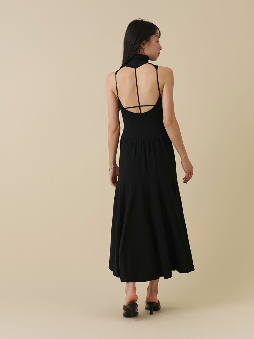 SNIDEL「バックオープンデザインロングニットワンピース」|ワンピース|