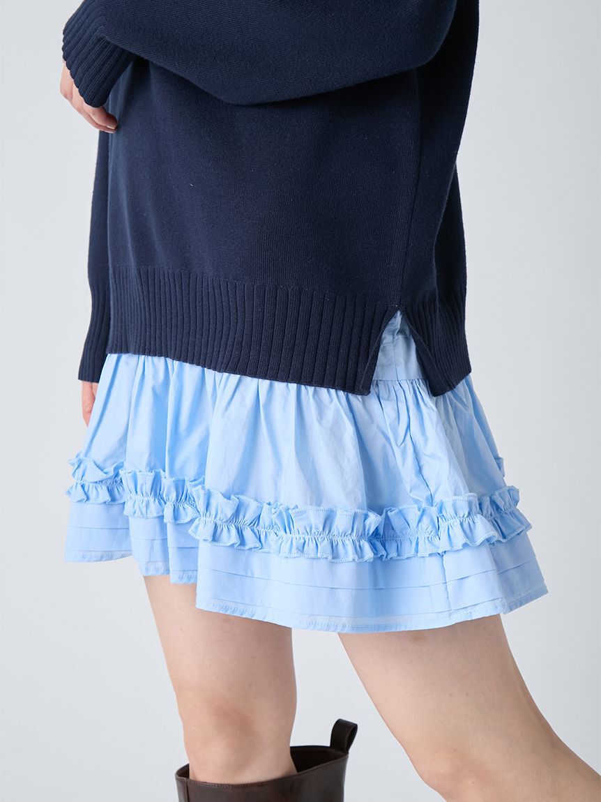 LILY BROWN「シャツドッキングミニワンピース」|ワンピース|