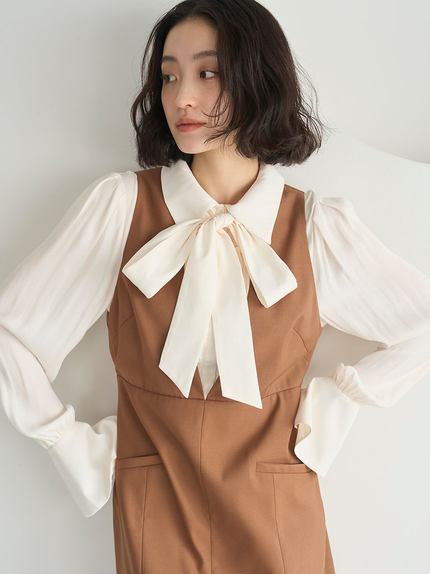 LILY BROWN「シャツドッキングミニワンピース」|ワンピース|