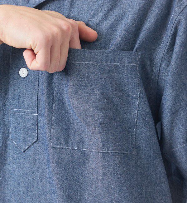 MACKINTOSH PHILOSOPHY「【WEEKENDER】プルオーバーオープンカラーシャツ シャンブレー/チェック」|シャツ・ブラウス|