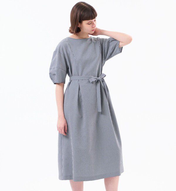 MACKINTOSH PHILOSOPHY「【WEB&一部店舗限定】パフスリーブサッカーワンピース」|ワンピース|ネイビー