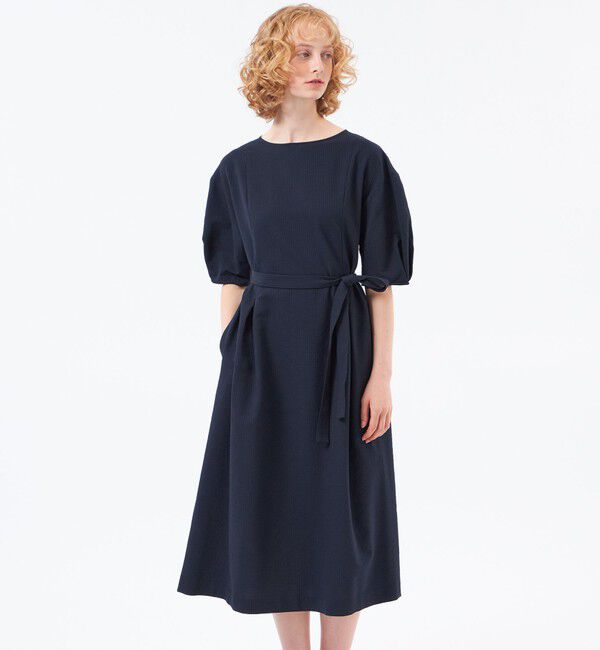 MACKINTOSH PHILOSOPHY「【WEB&一部店舗限定】パフスリーブサッカーワンピース」|ワンピース|ネイビー2