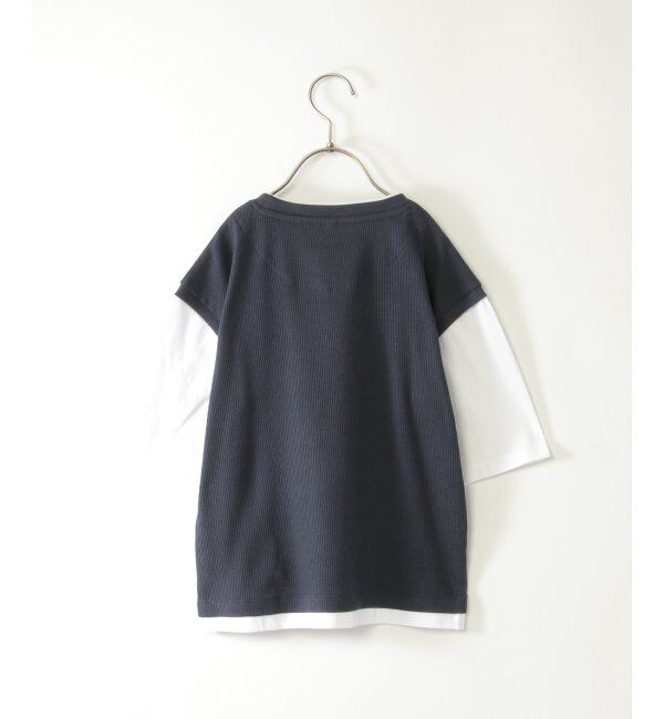 ikka kids「ワッフルベストレイヤー7分袖Tシャツ（120~160cm）」|Tシャツ・カットソー|