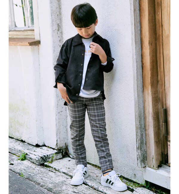 ikka kids「縦ロゴプリントロングTシャツ（120~160cm）」|Tシャツ・カットソー|