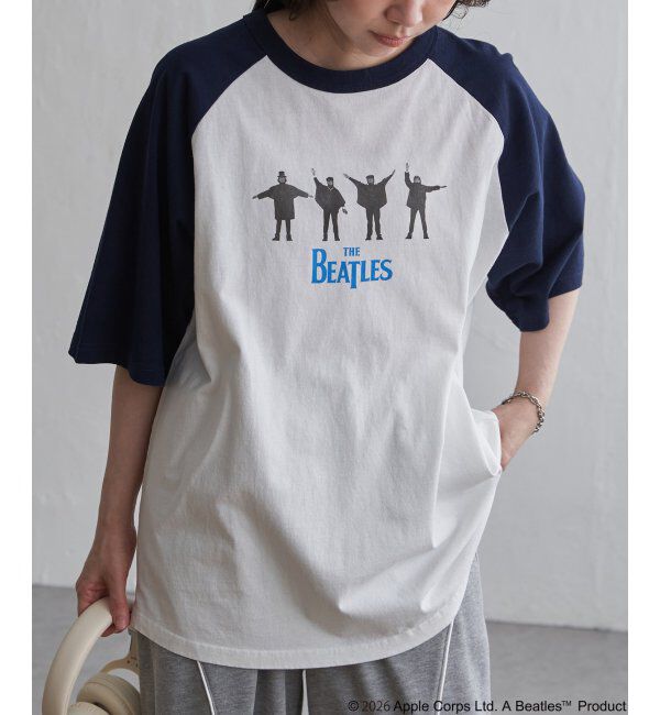 VENCE share style「THE BEATLES ザ ビートルズ HELPラグランTシャツ」|Tシャツ・カットソー|ネイビーブルー