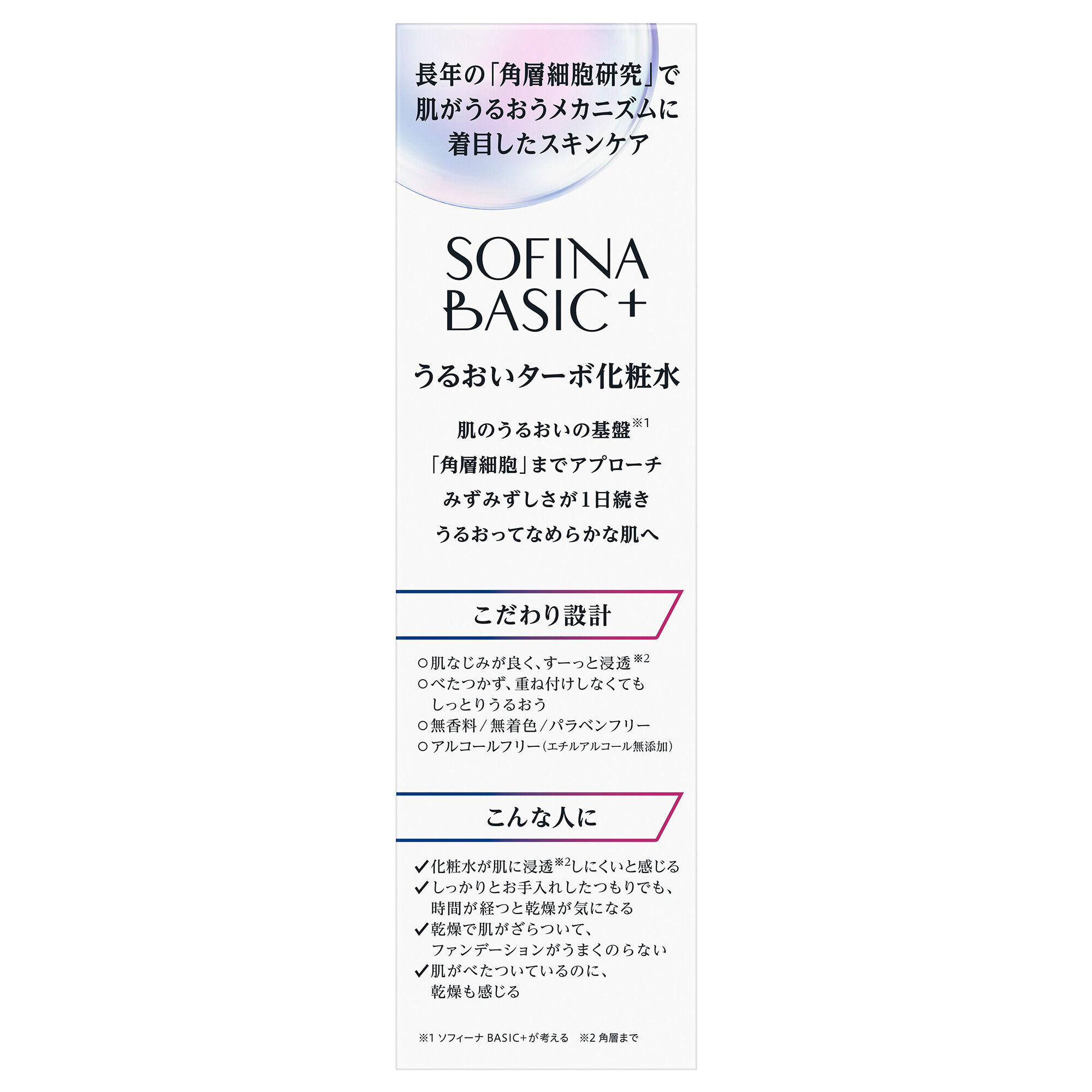  「SOFINA BASIC+ うるおいターボ化粧水 (160mL)」|化粧水|