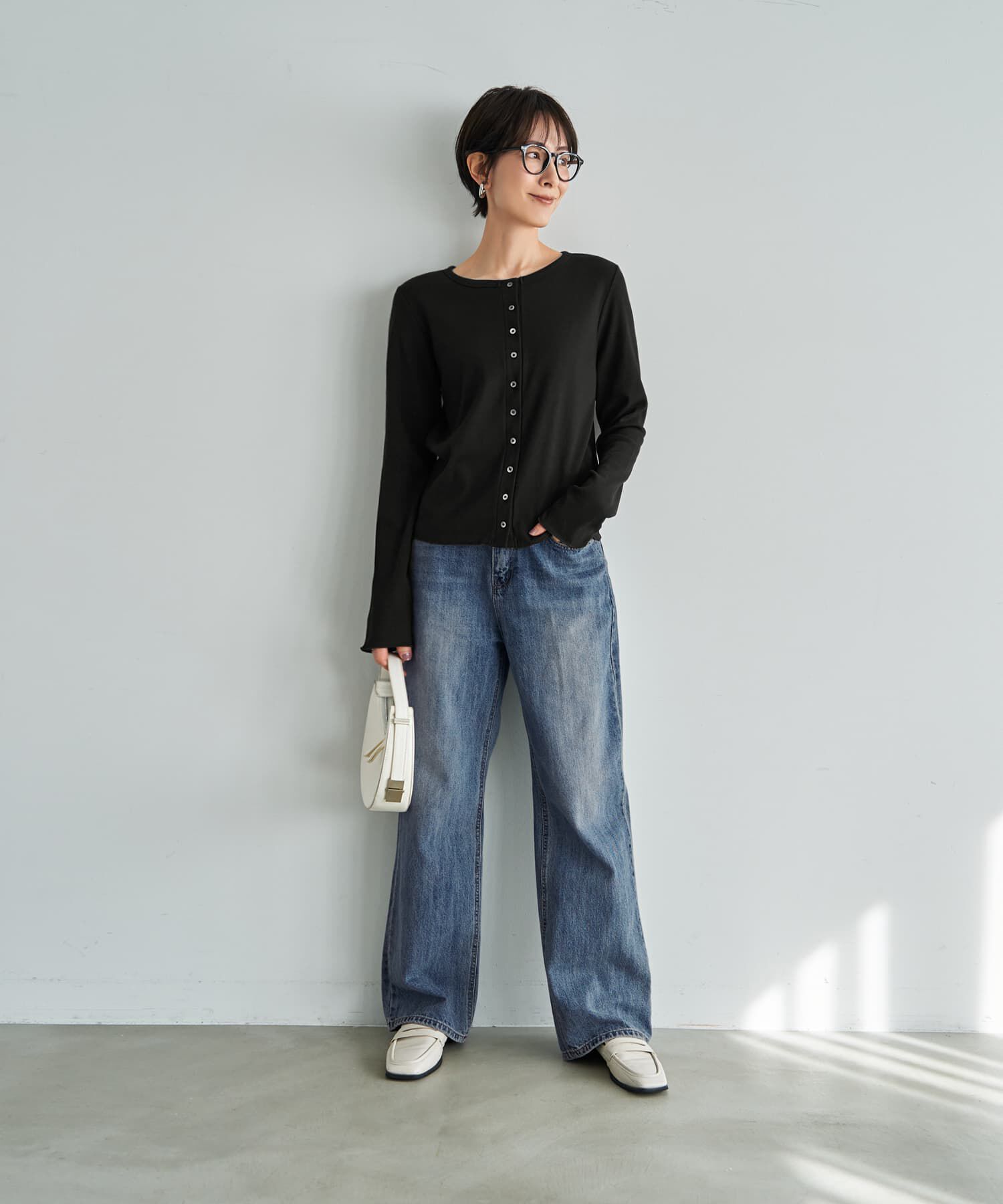 STYLE DELI「メロウ裾カーデ型テレコトップス」|Tシャツ・カットソー|