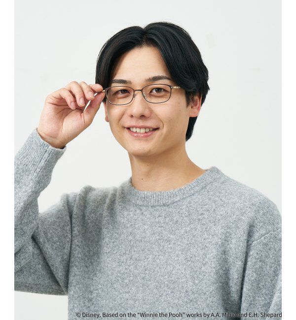  「 ウェリントン型 メガネ | 軽量、眼鏡、くまのプーさん Zoff  レンズ交換券付 レンズ交換券付」|メガネ|