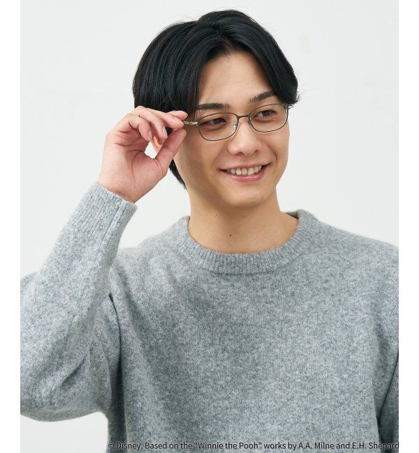  「 ウェリントン型 メガネ | 軽量、眼鏡、くまのプーさん Zoff  レンズ交換券付 レンズ交換券付」|メガネ|