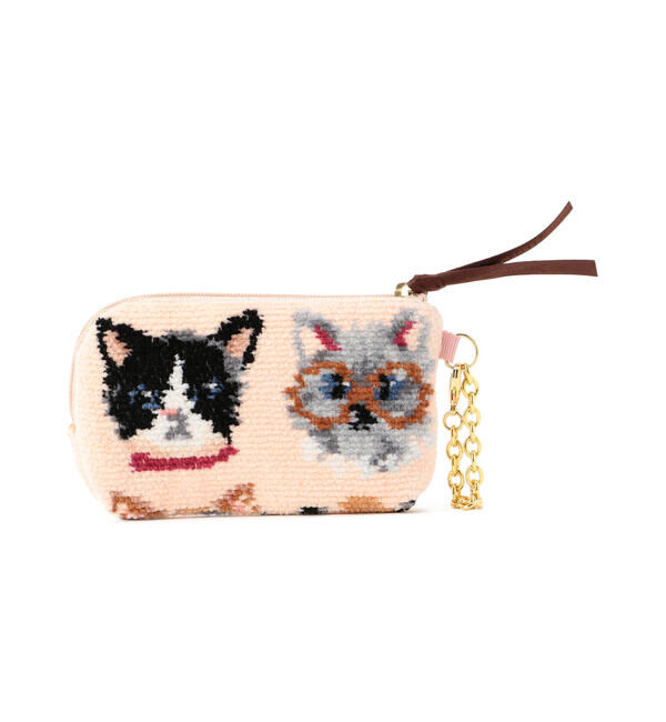 LOVERARY BY FEILER「ラブラリープリティーキャッツ　キー&カードポーチ　L/LCT-213094」|ポーチ|