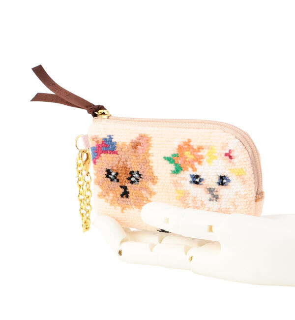LOVERARY BY FEILER「ラブラリープリティーキャッツ　キー&カードポーチ　L/LCT-213094」|ポーチ|