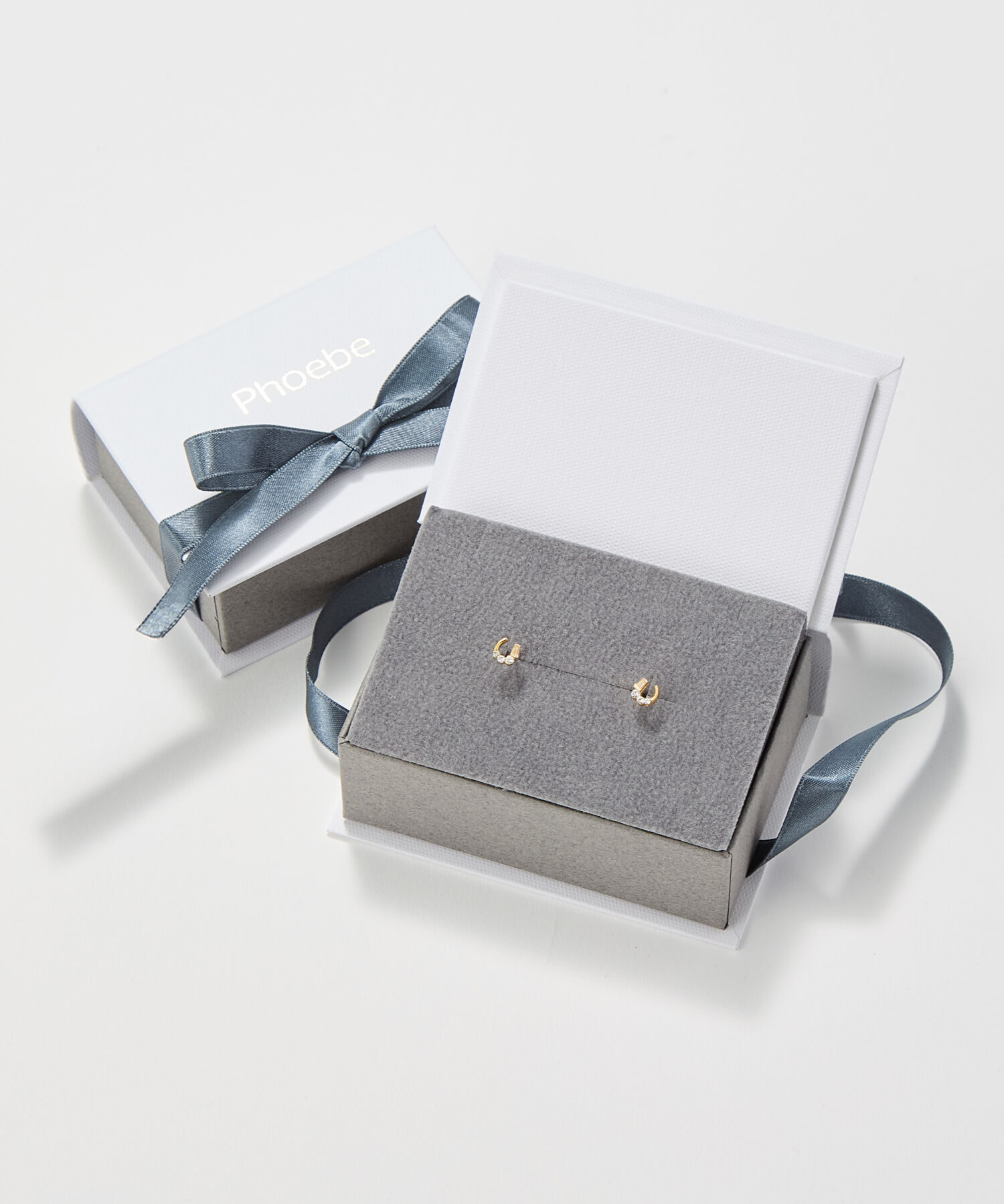 Phoebe「【K10】リフレクトビジューパールピアス/BOX付き」|ピアス|