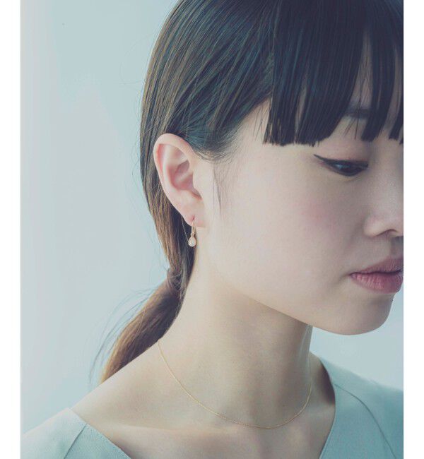 ete「ナチュラルストーン ドロップ ピアス」|ピアス|