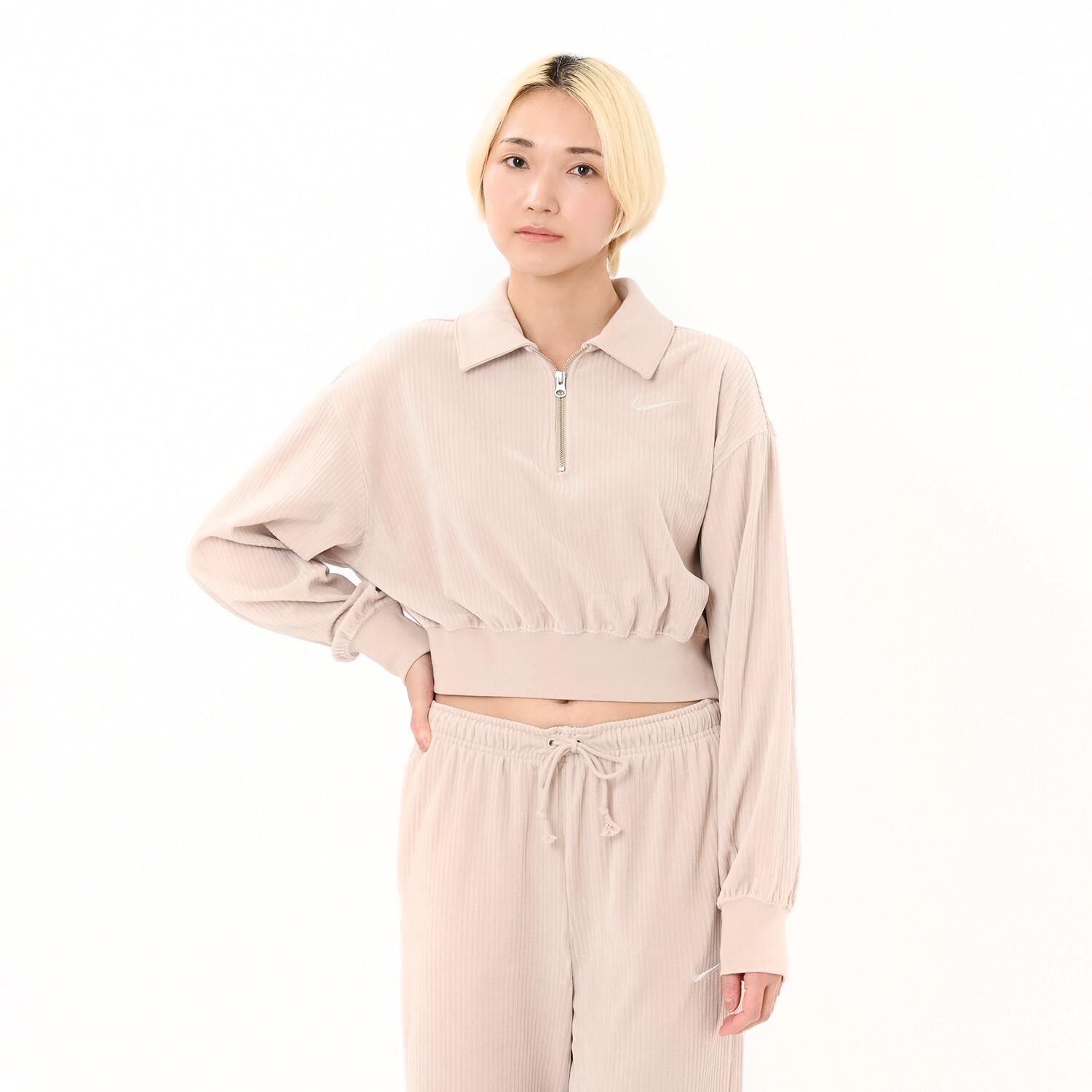 NIKE「【NIKE ｳｪｱ】W VLR CROP QZ XWAP」|Tシャツ・カットソー|ピンク