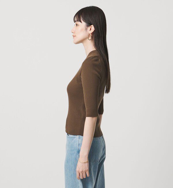 UNITED ARROWS「リブ Vネック ニット ‐ウォッシャブル‐」|ニット・セーター|