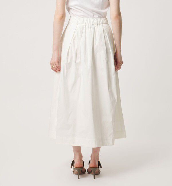 UNITED ARROWS「ボリューム タック スカート WHITE ‐ウォッシャブル‐」|スカート|