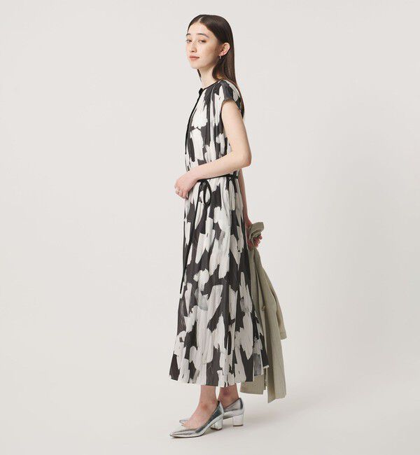UNITED ARROWS「Spiree ギャザー フレンチスリーブ ワンピース」|ワンピース|