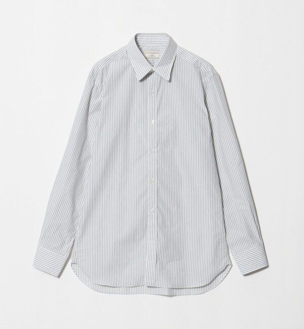 UNITED ARROWS「ALBINI オルタネートストライプ ラウンドレギュラーカラー シャツ」|シャツ・ブラウス|