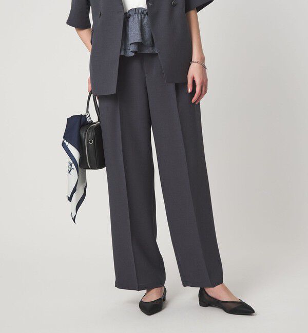 UNITED ARROWS green label relaxing「［size SHORT/TALLあり］エアシカル タック パンツ 接触冷感 通気性」|スラックス|