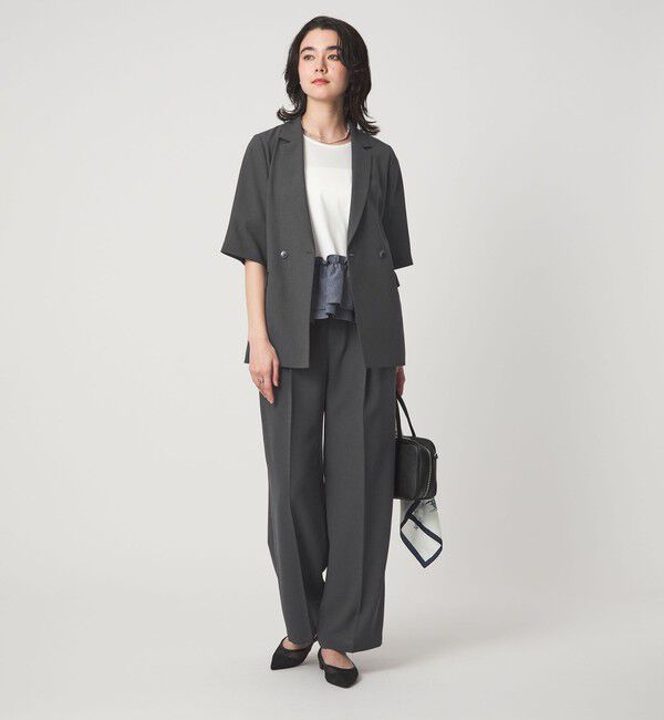 UNITED ARROWS green label relaxing「エアシカル ハーフスリーブ ジャケット  マシンウォッシャブル 接触冷感 通気性」|テーラードジャケット|