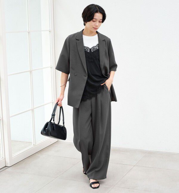 UNITED ARROWS green label relaxing「エアシカル ハーフスリーブ ジャケット  マシンウォッシャブル 接触冷感 通気性」|テーラードジャケット|