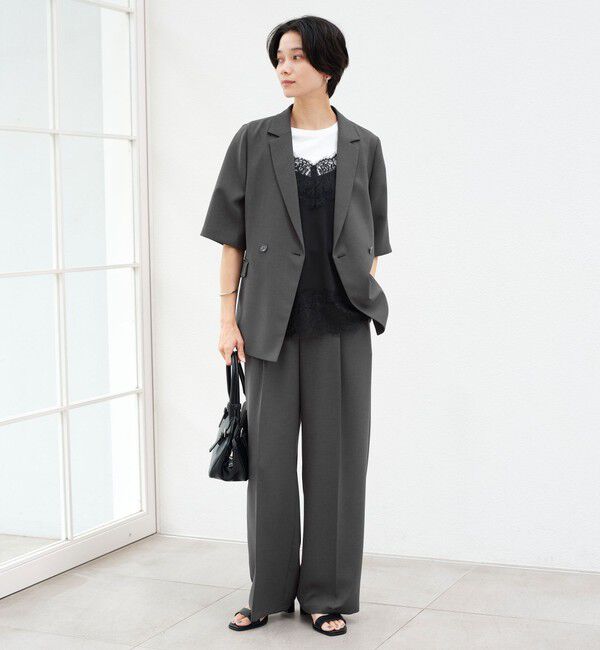 UNITED ARROWS green label relaxing「エアシカル ハーフスリーブ ジャケット  マシンウォッシャブル 接触冷感 通気性」|テーラードジャケット|