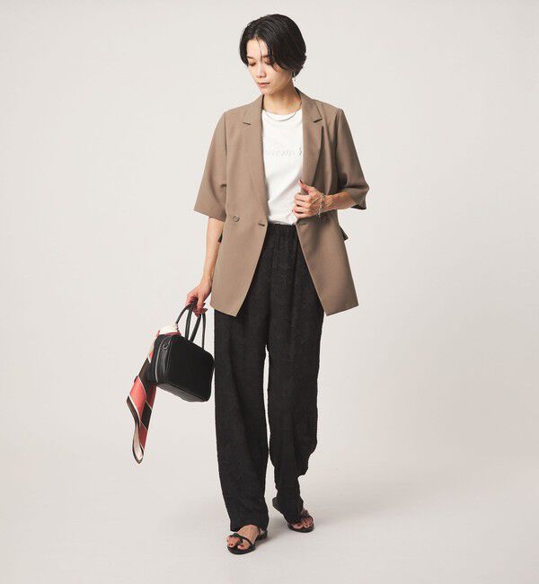 UNITED ARROWS green label relaxing「エアシカル ハーフスリーブ ジャケット  マシンウォッシャブル 接触冷感 通気性」|テーラードジャケット|