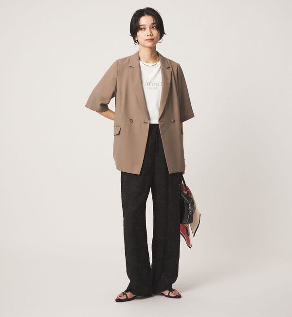 UNITED ARROWS green label relaxing「エアシカル ハーフスリーブ ジャケット  マシンウォッシャブル 接触冷感 通気性」|テーラードジャケット|