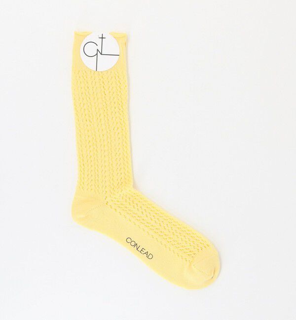 UNITED ARROWS green label relaxing「＜CONLEAD＞レース ショート ソックス」|ソックス|YELLOW