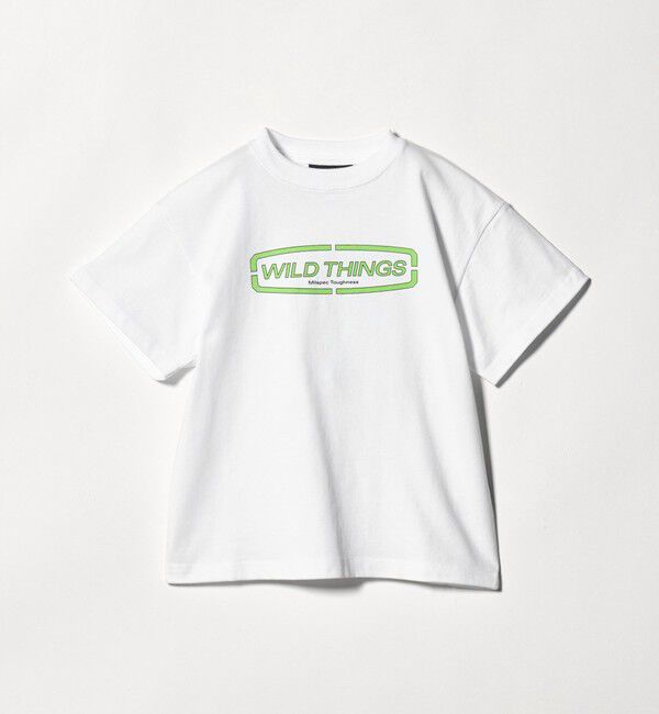 UNITED ARROWS green label relaxing「【別注】＜WILD THINGS＞ ロゴ ショートスリーブ Tシャツ / キッズ 110cm-130cm」|Tシャツ・カットソー|WHITE