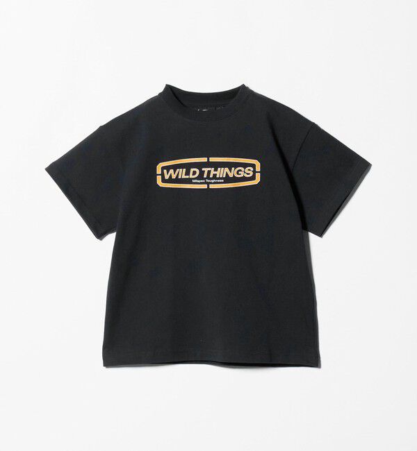 UNITED ARROWS green label relaxing「【別注】＜WILD THINGS＞ ロゴ ショートスリーブ Tシャツ / キッズ 110cm-130cm」|Tシャツ・カットソー|BLACK